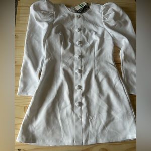 Danielle Bernstein Mini Cocktail Dress White Size Large Reg $89